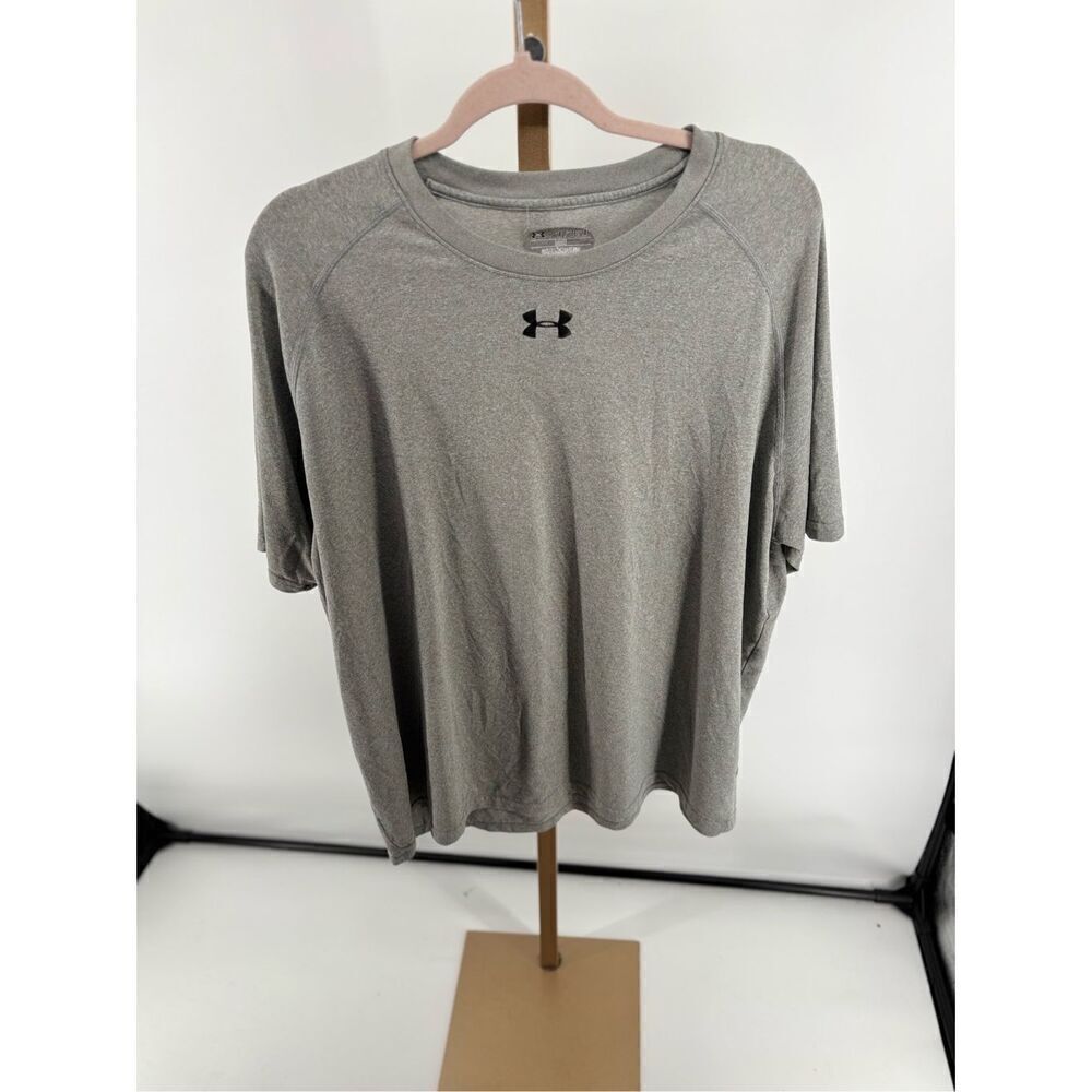 Under Armour HeatGear Loose Gray Athletic T Shirt 2XL